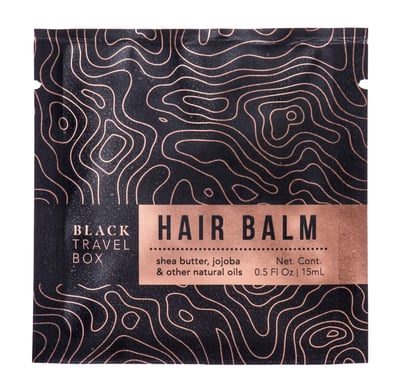 Black Travel Box hair and body balm