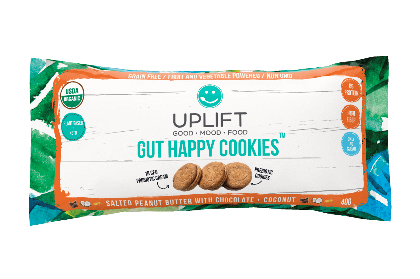 uplift salted peanut butter w chocolate and coconut